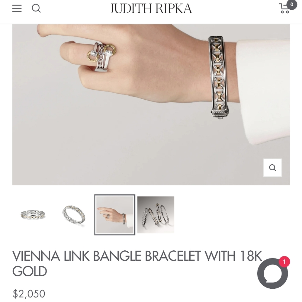 Judith Ripka bracelet and ring set